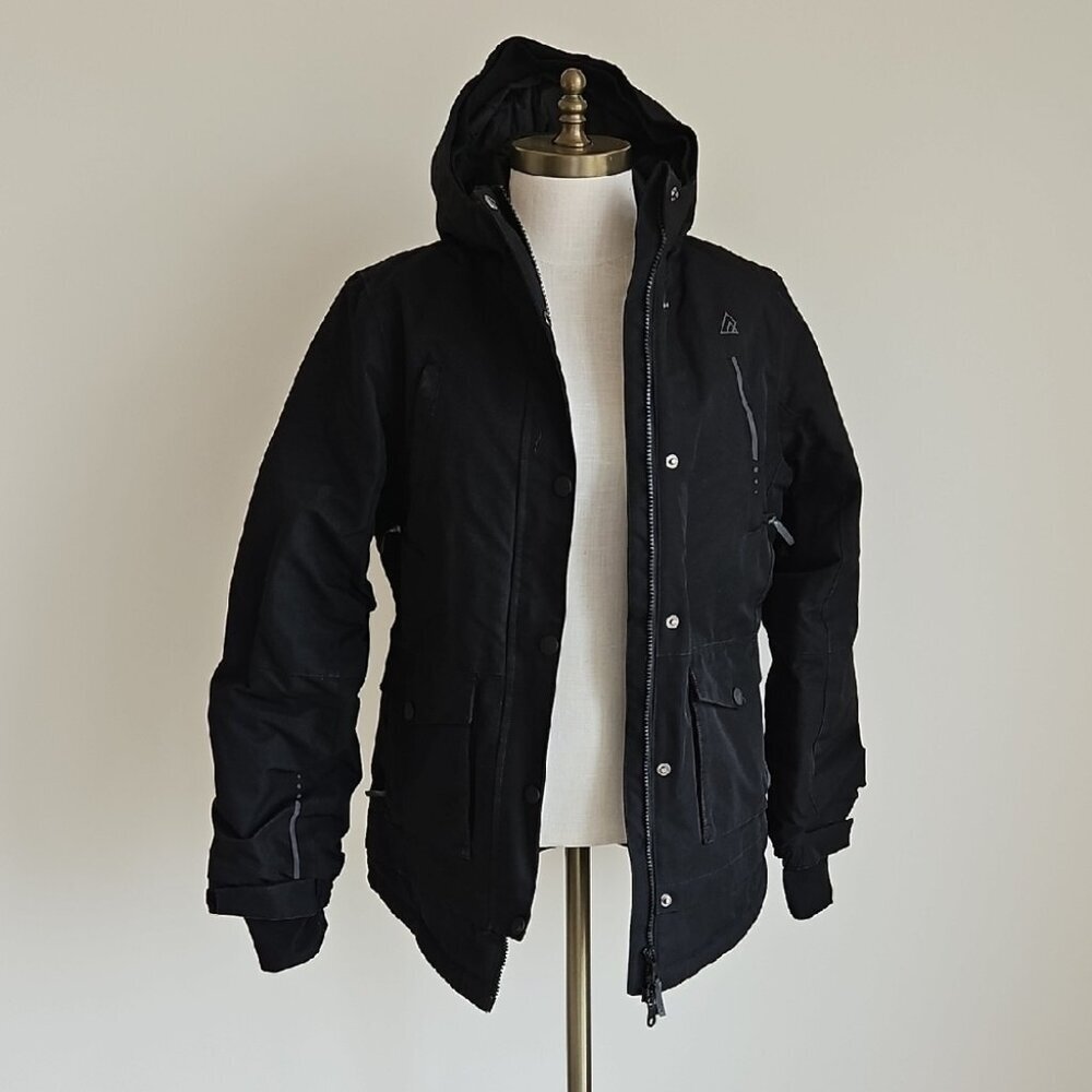 Ripzone Black Performance Jacket with Hood and Quilted Design